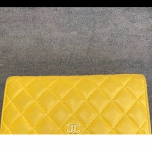 Real Chanel wallet yellow